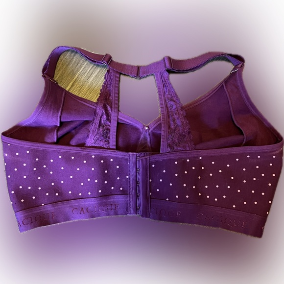 Cacique Unlined Full Coverage No Wire Racerback Bra size 40DDD - Picture 2 of 10